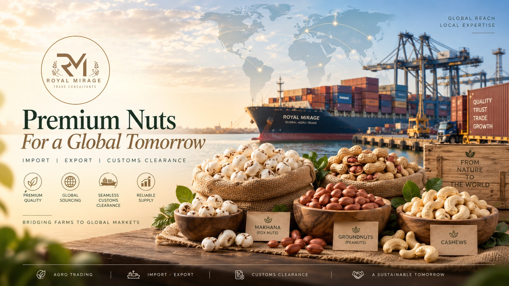 Royal Mirage Premium Nuts — Premium Nuts for a Global Tomorrow: makhana, groundnuts and cashews